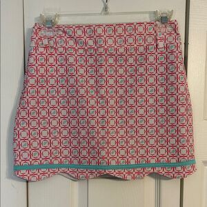 TURTLES & TEES Girl's Size X-Large Pink Teal Golf Tennis Athleisure Skort Shorts